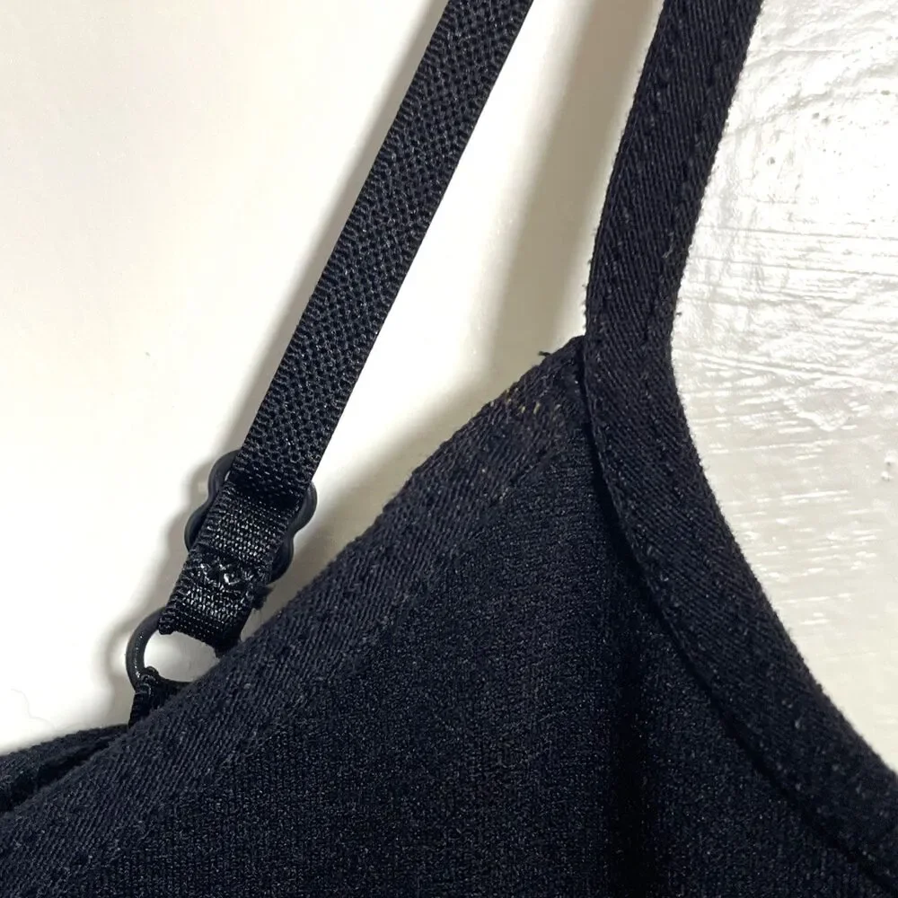 Free People Intimately Women's Spaghetti Strap Dress Black Nylon Slip Size M/L